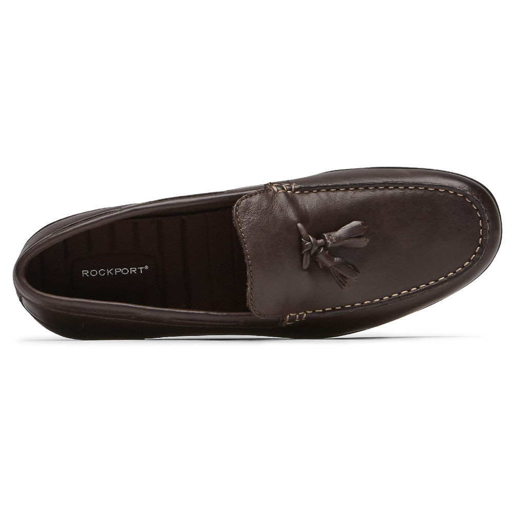 Rockport Mens Loafers Dark Brown - Malcom Tassel - UK 108-UXPAJK